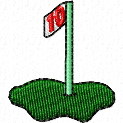 Golf Embroidery Design 3